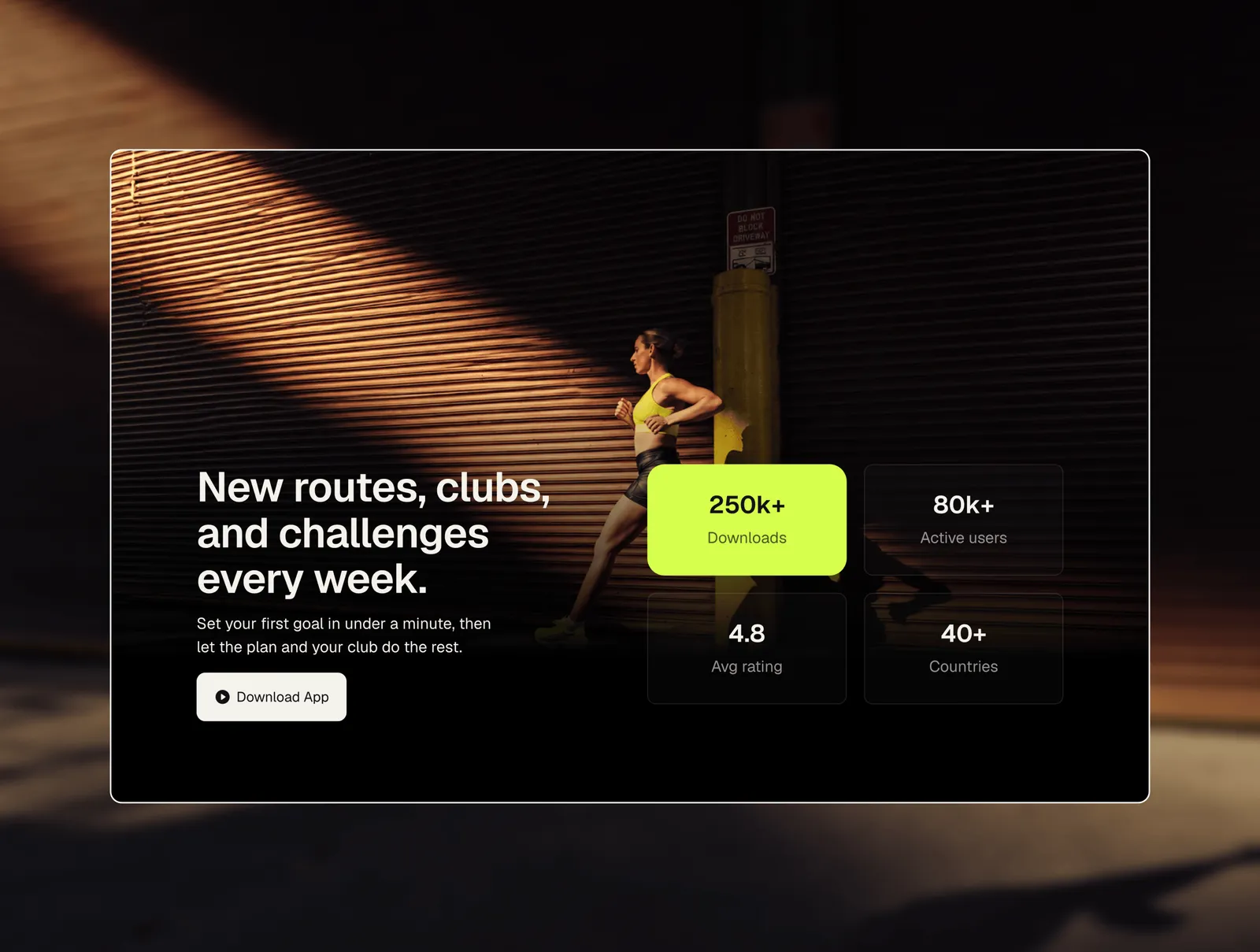 La sección de Streaks sobre nuevas rutas, clubes y retos